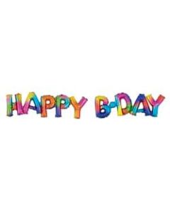 Amscan "Happy B-Day" Balloon Banner, Rainbow