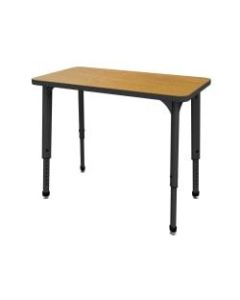 Marco Group Apex Series Student Adjustable Desk, Rectangle, Solar Oak/Black