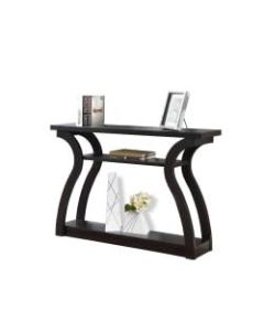 Monarch Specialties Console Table, Curved, 3 Tier, Cappuccino