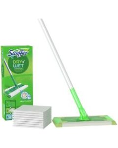 Swiffer Sweeper Dry + Wet Starter Kit, 46inH x 10inW x 8inD, Silver/Green