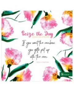 TF Publishing Inspirational Wall Calendar, 12in x 12in, Seize The Day, January To December 2022
