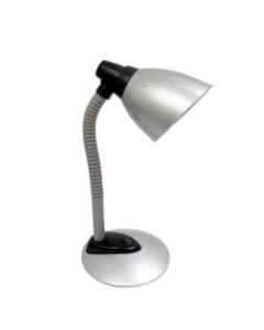 Simple Designs High-Power LED Desk Lamp, Adjustable Height, 16 3/8inH, Silver Shade/Silver Base