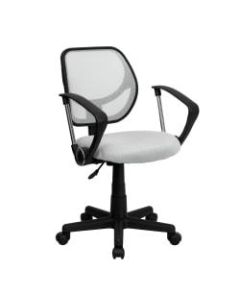 Flash Furniture Mesh Low-Back Swivel Task Chair, White/Black