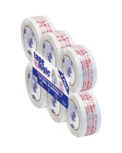 Tape Logic If Seal Is Broken Preprinted Carton Sealing Tape, 3in Core, 2in x 110 Yd., Red/White, Case Of 6