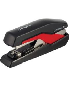 Swingline Omnipress 60 Stapler - 60 Sheets Capacity - 210 Staple Capacity - Full Strip - 5/16in Staple Size - Black, Red