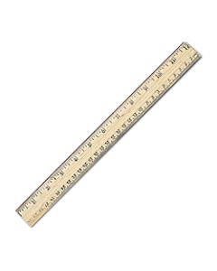 Westcott Metric Ruler With Metal Edge, 12in