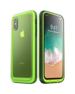 i-Blason Argos Carrying Case (Holster) Apple iPhone X Smartphone - Green - Water Proof Port, Scratch Resistant - Polycarbonate - Holster, Clip
