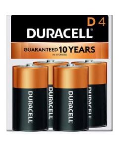 Duracell Coppertop D Alkaline Batteries, Pack Of 4