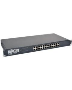 Tripp Lite 24 Port Gigabit Ethernet Switch w/ 12 Outlet PDU - NEMA 5-15P - 12 x NEMA 5-15R - 100 V AC, 120 V AC, 127 V AC - 1.44 kVA - Network (RJ-45) - 1U Horizontal Rackmount