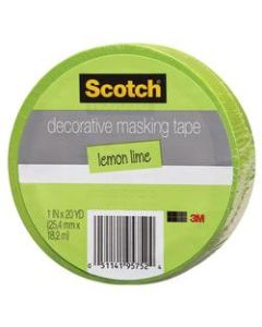 Scotch Decorative Masking Tape, 15/16in x 27 3/10 Yd., Green