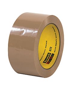 3M 372 Carton Sealing Tape, 2in x 55 Yd., Tan, Case Of 36