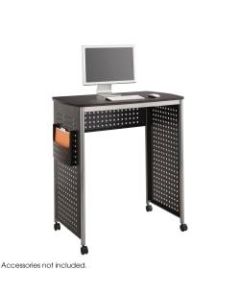 Safco Scoot Stand-Up Workstation, 42 1/8inH x 39 7/16inW x 23 5/16inD, Black/Silver