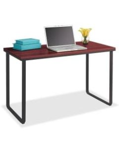 Safco Steel Workstation - Laminated Rectangle Top - U-shaped Base - 47.25in Table Top Width x 24in Table Top Depth - 28.75in Height x 47.25in Width x 24in Depth - Assembly Required - Cherry - Fiberboard, Steel