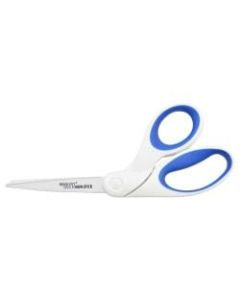 Westcott Titanium Bonded Non-Stick Scissors, 8in, Pointed, Blue/White