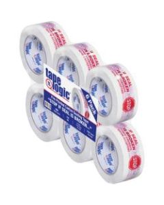 Tape Logic Stop If Seal Is Broken Preprinted Carton-Sealing Tape, 3in Core, 2in x 110 Yd., Red/White, Case Of 6