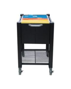 Vertiflex SmartWorx Sidekick Steel File Cart, 27 3/4inH x 15inW x 16 1/2inD, Black