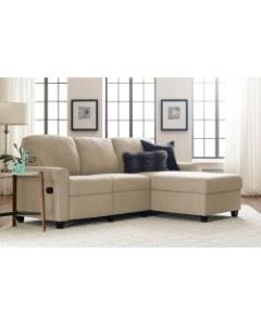 Serta Copenhagen Reclining Sectional With Storage Chaise, Right, Beige/Espresso