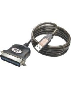 Tripp Lite 10ft USB to Parallel Printer Cable USB-A to Centronics 36-M/M - Centronics/USB for Printer - 10 ft - 1 x Type A Male USB - 1 x Centronics Male Parallel - Nickel Plated, Gold-plated Contacts - Shielding - Gray"