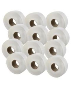 Livi Solaris Paper Jumbo Bath Tissue - 2 Ply - 3.30in x 1000 ft - White - Virgin Fiber - Embossed, Eco-friendly, Soft, Durable, Absorbent - For Bathroom - 12 / Carton