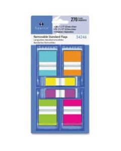 Sparco Assorted Pop-Up Flags Combo Pack - 0.50in, 1in - Assorted - Self-adhesive, Repositionable, Removable, Writable - 270 / Pack