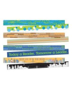 Barker Creek Double-Sided Borders, 3in x 35in, Inspirational, 12 Strips Per Pack, Set Of 4 Packs