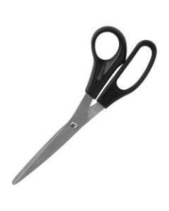 Sparco 8in Bent Multipurpose Scissors - 8in Overall Length - Bent - Stainless Steel - Black - 2 / Pack