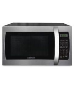 Farberware Professional 1.3 Cu Ft Countertop Microwave Oven, Stainless Steel/Black