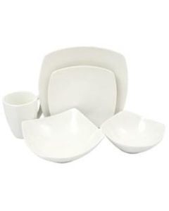 Gibson Home Zen Buffetware 30-Piece Dinnerware Set, White