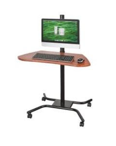 Essentials by MooreCo WOW Flexi-Desk modular workstation, Cherry/Black