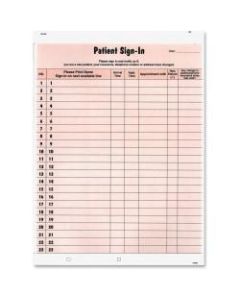 Tabbies Patient Sign-In Label Forms, Salmon, Pack of 125