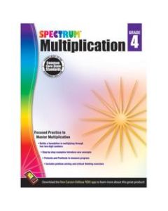 Carson-Dellosa Spectrum Math Workbook, Multiplication, Grade 4
