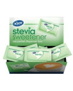 nJoy Green Stevia Packets With Dispenser, Green, Box Of 200