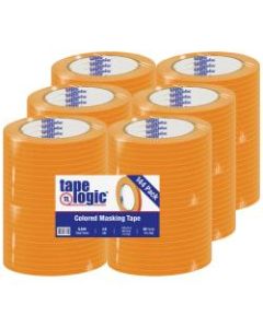 Tape Logic Color Masking Tape, 3in Core, 0.25in x 180ft, Orange, Case Of 144