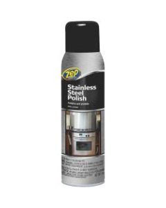 Zep Stainless Steel Polish - Spray - 14 fl oz (0.4 quart) - 12 / Carton - Chrome, Black