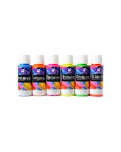 Chroma Inc. ChromaTemp Artists Fluorescent Tempera Paint Set, 2 Oz, Set Of 6