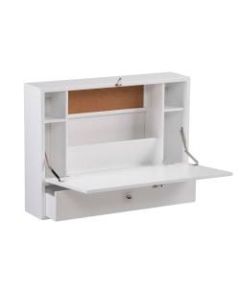 Southern Enterprises Wall-Mount Folding Laptop Desk, White