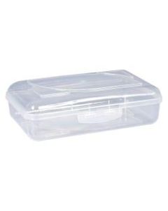 Cra-Z-Art Plastic School Box, 2-3/16inH x 5-3/16inW x 8inD, Clear