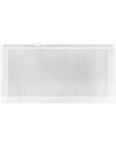JAM Paper Plastic Envelopes, 4 3/4in x 9 1/2in, Clear, Pack Of 12