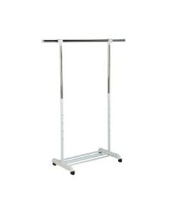 Honey-Can-Do Expandable Garment Rack, 63 1/2inH x 53 1/4inW x 17inD, White