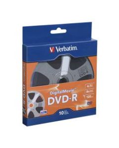 Verbatim Digital Movie DVD-R Bulk Box, Pack Of 10