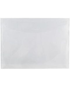 JAM Paper Plastic Envelopes, Letter-Size, 8 7/8in x 12in, Clear, Pack Of 12