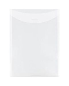 JAM Paper Plastic Envelopes, Letter-Size, 9 7/8in x 11 3/4in, Clear, Pack Of 12