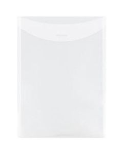 JAM Paper Plastic Envelopes, Letter-Size, 9 7/8in x 11 3/4in, Clear, Pack Of 12