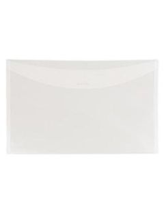 JAM Paper Plastic Envelopes, 6in x 9in, Clear, Pack Of 12