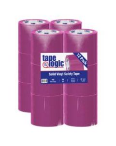 BOX Packaging Solid Vinyl Safety Tape, 3in Core, 4in x 36 Yd., Purple, Case Of 12