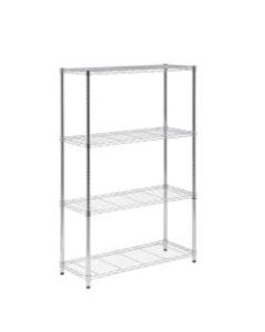 Honey-Can-Do Urban Steel Adjustable Shelving Unit, 4-Tiers, Chrome