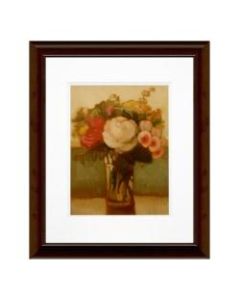 Timeless Frames Floral Katrina Brown Wall Artwork, 20in x 16in, Red And White Flowers I