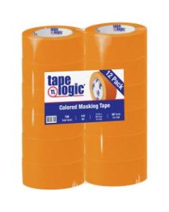 Tape Logic Color Masking Tape, 3in Core, 2in x 180ft, Orange, Case Of 12