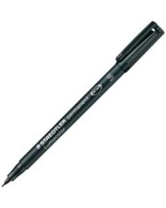 Staedtler Lumocolor Permanent Pen Markers, Fine Point, 0.4 mm, Black, Box Of 10