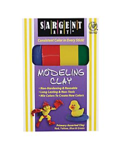 Sargent Art Non-Hardening Modeling Clay, 1 Lb, Assorted Primary Colors